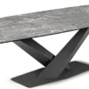 Casa Padrino Luxus Esstisch Grau / Graphitgrau 300 x 120 x H. 75 cm - Esszimmertisch mit hochwertiger Keramik Tischplatte - Moderne Esszimmer Möbel - Luxus Qualität - Made in Italy