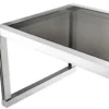 Casa Padrino Luxus Esstisch in silber mit Rauchglas 195 x 100 x H. 78 cm - Luxus Qualität