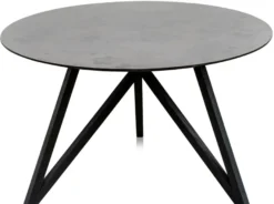 Casa Padrino Luxus Esstisch mit mineralbeschichteter Tischplatte 120 x H. 76 cm - Designer Esszimmermöbel