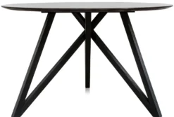 Casa Padrino Luxus Esstisch mit mineralbeschichteter Tischplatte 120 x H. 76 cm - Designer Esszimmermöbel