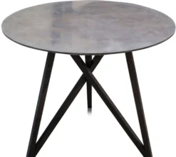 Casa Padrino Luxus Esstisch mit mineralbeschichteter Tischplatte 90 x H. 76 cm - Designer Esszimmermöbel