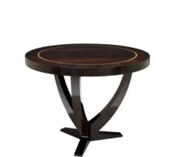Casa Padrino Luxus Esstisch Mahagoni Holz Hochglanzbraun 100 x H. 76 cm - Runder Designer Hotel Tisch