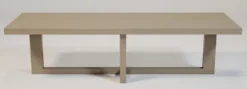 Casa Padrino Luxus Esstisch Matt Taupe 300 x 100 x H. 78 cm - Rechteckiger Massivholz Küchentisch - Luxus Massivholz Esszimmer Möbel