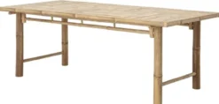 Casa Padrino Luxus Esstisch Naturfarben 200 x 100 x H. 74 cm - Rechteckiger Bambus Küchentisch - Esszimmer Möbel - Bambus Möbel - Luxus Möbel - Luxus Esszimmer Einrichtung