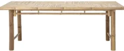 Casa Padrino Luxus Esstisch Naturfarben 200 x 100 x H. 74 cm - Rechteckiger Bambus Küchentisch - Esszimmer Möbel - Bambus Möbel - Luxus Möbel - Luxus Esszimmer Einrichtung