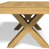 Casa Padrino Luxus Esstisch Naturfarben 200-604 x 110 x H. 77 cm - Ausziehbarer Massivholz Konferenztisch - Esszimmer Möbel - Büro Möbel - Massivholz Möbel - Luxus Möbel