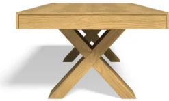Casa Padrino Luxus Esstisch Naturfarben 200-604 x 110 x H. 77 cm - Ausziehbarer Massivholz Konferenztisch - Esszimmer Möbel - Büro Möbel - Massivholz Möbel - Luxus Möbel