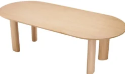 Casa Padrino Luxus Esstisch Naturfarben 244 x 109,5 x H. 77 cm - Ovaler Massivholz Küchentisch - Esszimmer Möbel - Küchen Möbel - Luxus Möbel - Luxus Einrichtung