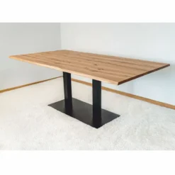 Casa Padrino Luxus Esstisch Naturfarben / Schwarz - Verschiedene Größen - Esszimmer Möbel