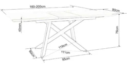 Casa Padrino Luxus Esstisch Naturfarben / Matt Schwarz 160-200 x 90 x H. 76 cm - Ausziehbarer Küchentisch - Esszimmer Möbel - Küchen Möbel - Luxus Möbel
