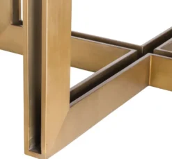 Casa Padrino Luxus Esstisch Naturfarben / Messing 200 x 120 x H. 76 cm - Ovaler Küchentisch - Luxus Esszimmer Möbel