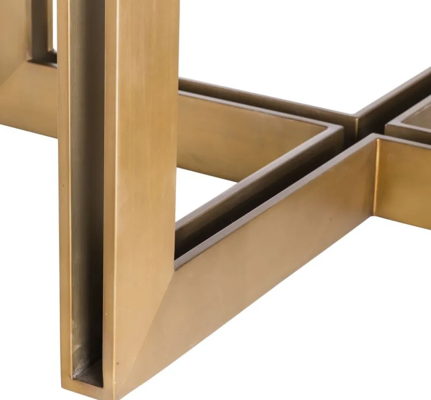 Casa Padrino Luxus Esstisch Naturfarben / Messing 200 x 120 x H. 76 cm - Ovaler Küchentisch - Luxus Esszimmer Möbel