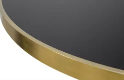 Casa Padrino Luxus Esstisch Schwarz / Gold 120 x H. 76 cm - Designer Esszimmermöbel