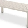 Casa Padrino Luxus Esstisch Sandfarben 240 x 105 x H. 74,5 cm - Wetterbeständiger Aluminium Tisch - Garten Tisch - Terrassen Tisch - Garten Möbel - Terrassen Möbel - Luxus Qualität