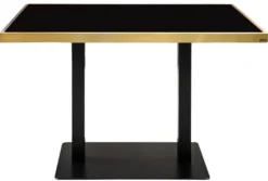 Casa Padrino Luxus Esstisch Schwarz / Gold 110 x 70 x H. 76 cm - Esszimmermöbel