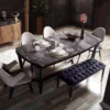 Casa Padrino Luxus Esstisch Schwarz / Kupfer 165-205 x 104 x H. 78 cm - Ausziehbarer Küchentisch - Esszimmer Möbel - Esszimmer Einrichtung - Luxus Möbel - Luxus Einrichtung