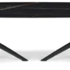 Casa Padrino Luxus Esstisch Schwarz 300 x 120 x H. 75 cm - Esszimmertisch mit hochwertiger Keramik Tischplatte - Moderne Esszimmer Möbel - Luxus Qualität - Made in Italy