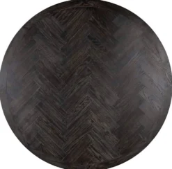 Casa Padrino Luxus Esstisch Schwarz / Gold Ø 140 x H. 75 cm - Runder Esszimmertisch mit Eichenfurnier Tischplatte und Edelstahl Tischbein - Luxus Esszimmer Möbel
