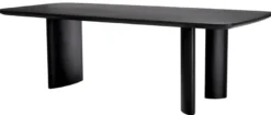 Casa Padrino Luxus Esstisch Schwarz 241 x 109,5 x H. 77 cm - Rechteckiger Massivholz Küchentisch - Esszimmer Möbel - Küchen Möbel - Luxus Möbel - Luxus Einrichtung