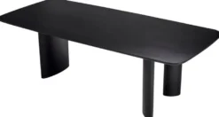 Casa Padrino Luxus Esstisch Schwarz 241 x 109,5 x H. 77 cm - Rechteckiger Massivholz Küchentisch - Esszimmer Möbel - Küchen Möbel - Luxus Möbel - Luxus Einrichtung