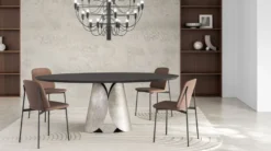 Casa Padrino Luxus Esstisch Schwarz / Silber 200 cm - Made in Italy