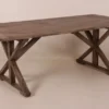 Casa Padrino Luxus Esstisch Vintage Teak Rustic Grey 210 x 100 cm - Massiver Landhaus Stil Tisch