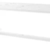 Casa Padrino Luxus Esstisch Weiß 240 x 103 x H. 75 cm - Rechteckiger Küchentisch aus hochwertigen strapazierbarem Aluminium - Gartentisch