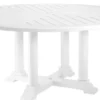 Casa Padrino Luxus Esstisch Weiß Ø 160 x H. 75 cm - Runder Küchentisch aus hochwertigen strapazierbarem Aluminium - Gartentisch