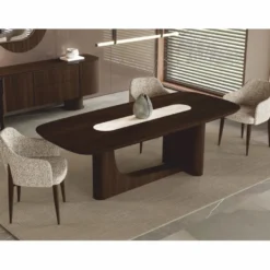 Casa Padrino Luxus Esszimmer Set - 1 Esstisch und 6 Esszimmer Stühle - Luxus Möbel