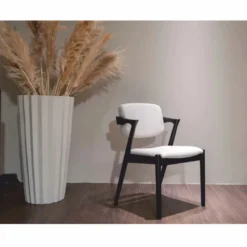 Casa Padrino Luxus Esszimmer Set Schwarz / Weiß - 1 Esstisch und 6 Esszimmer Stühle mit Armlehnen