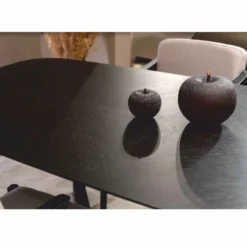 Casa Padrino Luxus Esszimmer Set Schwarz / Weiß - 1 Esstisch und 6 Esszimmer Stühle mit Armlehnen