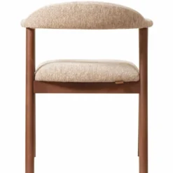 Casa Padrino Luxus Esszimmer Stuhl mit Armlehnen Beige / Braun H. 75 cm - Esszimmer Möbel