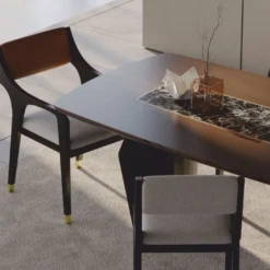 Casa Padrino Luxus Esszimmer Set - 1 Esstisch und 6 Esszimmer Stühle - Hotel & Esszimmer Möbel
