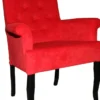 Casa Padrino Luxus Esszimmer Stuhl Rot / Schwarz mit Armlehnen Mod2 - Barock Möbel - Hotel Restaurant Möbel Gastronomie