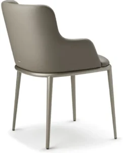 Casa Padrino Luxus Esszimmerstuhl 8er Set Grau / Titanfarben - Luxus Esszimmer & Restaurant Möbel - Luxus Qualität - Made in Italy