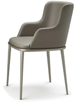Casa Padrino Luxus Esszimmerstuhl 8er Set Grau / Titanfarben - Luxus Esszimmer & Restaurant Möbel - Luxus Qualität - Made in Italy