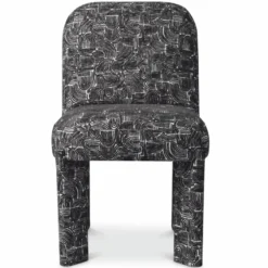 Casa Padrino Luxus Esszimmer Stuhl Schwarz / Weiß H. 84,5 cm - Esszimmer Möbel