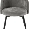 Casa Padrino Luxus Esszimmerstuhl Set Grau / Schwarz / Messing 57,5 x 58 x H. 77 cm - Edle Esszimmerstühle - Luxus Esszimmer Möbel