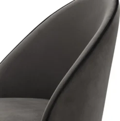 Casa Padrino Luxus Esszimmerstuhl Set Dunkelgrau / Schwarz / Messing 55 x 64 x H. 83 cm - Esszimmermöbel - Luxus Kollektion