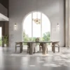 Casa Padrino Luxus Esszimmer Stuhl mit Armlehnen Braun H. 76 cm - Esszimmer Möbel