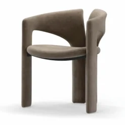 Casa Padrino Luxus Esszimmer Stuhl mit Armlehnen Braun H. 76 cm - Esszimmer Möbel
