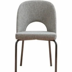 Casa Padrino Luxus Esszimmer Stuhl Grau / Schwarz H. 87 cm - Esszimmer Möbel