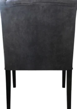 Casa Padrino Luxus Esszimmer Stuhl Grau / Schwarz mit Armlehnen - Hotel Restaurant Möbel Gastronomie