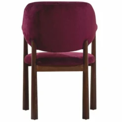 Casa Padrino Luxus Esszimmer Stuhl mit Armlehnen Lila / Dunkelbraun H. 87 cm