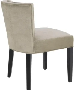 Casa Padrino Luxus Esszimmerstuhl Greige / Schwarz 51 x 62 x H. 82 cm - Luxus Esszimmer Möbel