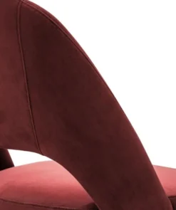 Casa Padrino Luxus Esszimmerstuhl Bordeauxrot / Schwarz 52 x 58 x H. 85 cm - Edler Polsterstuhl für gehobene Ansprüche