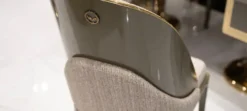 Casa Padrino Luxus Esszimmer Stuhl 6er Set Grau / Gold - Luxus Küchenstühle - Esszimmer Möbel - Restaurant Möbel - Luxus Möbel