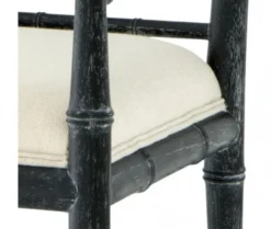 Casa Padrino Luxus Esszimmer Stuhl mit Armlehne Schwarz - Limited Edition