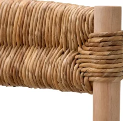 Casa Padrino Luxus Esszimmer Stuhl Naturfarben 54 x 62,5 x H. 80,5 cm - Massivholz Küchen Stuhl - Esszimmer Möbel - Luxus Möbel - Esszimmer Einrichtung - Luxus Einrichtung
