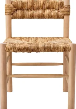 Casa Padrino Luxus Esszimmer Stuhl Naturfarben 54 x 62,5 x H. 80,5 cm - Massivholz Küchen Stuhl - Esszimmer Möbel - Luxus Möbel - Esszimmer Einrichtung - Luxus Einrichtung